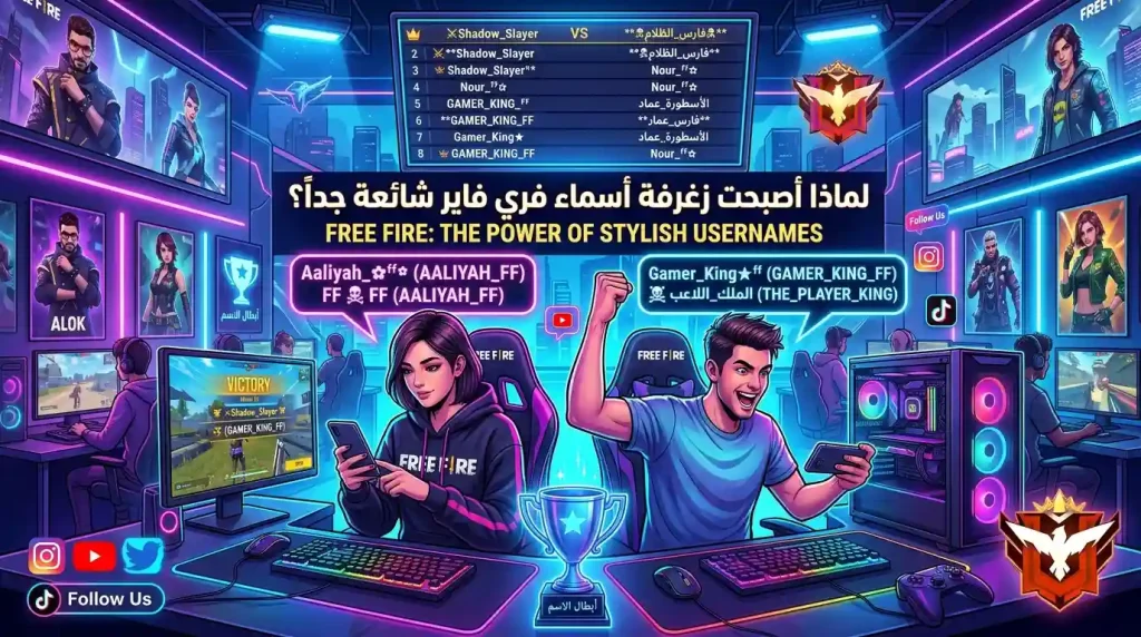 زخرفة اسماء فري فاير بطريقة احترافية وأنيقة 4 سبب انتشار زخرفة اسماء فري فاير بين اللاعبين واستخدام الأسماء المزخرفة بشكل احترافي داخل الألعاب