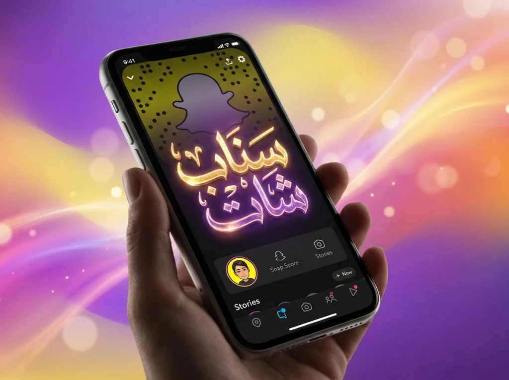 زخرفة اسماء سناب شات: أفضل الخطوط الجاهزة للنسخ 1 Smartphone screen showing Snapchat 202607151312